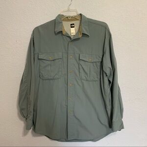 The North Face Men’s Gray Mesh Fishing Shirt Long Sleeves